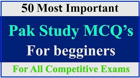 50 Pak Study Mcqs | History of Pakistan Mcqs | Pakistan Studies Mcqs | Gk questions and answers