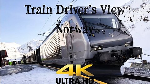 TRAIN DRIVER'S VIEW: Flåm Line in early spring sunshine 4K ULTRA HD!