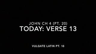 John Ch 4 Pt 20 Verse 13 (Vulgate 10)