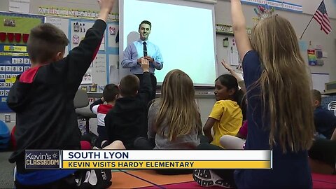 Kevin visits Hardy Elementary in South Lyon