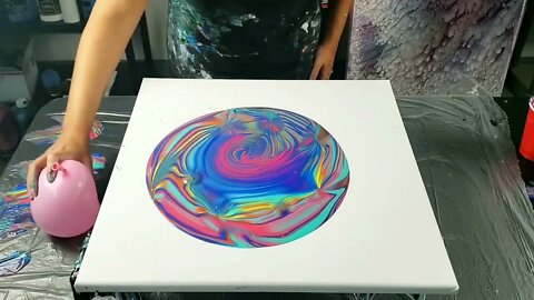 Balloon Smash Wrecked Ring Pour - Acrylic Pouring