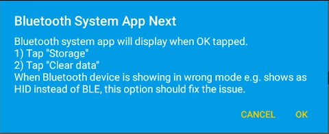 Bluetooth Connect Fails Android Mode as-HID when-BLE