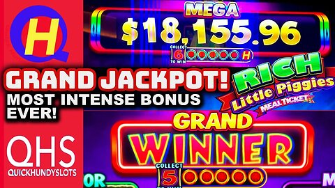 GRAND JACKPOT on Rich Little Piggies!! Plus, Most INTENSE BONUS EVER! #Jackpot