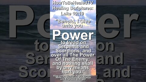 Healing Scriptures Concepts 32 📖 Luke 10:19 ✝️ Authority Over Demons #healingscriptures