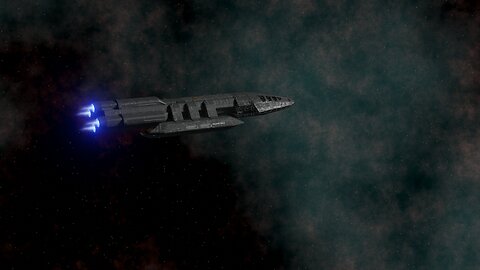 Battlestar Prometheus jumping to Ragnar Anchorage Space Station.