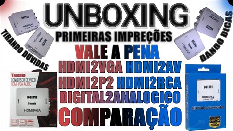 UNBOXING do Adaptado e Conversor de video #HDMI para #RCA, o famoso #AV