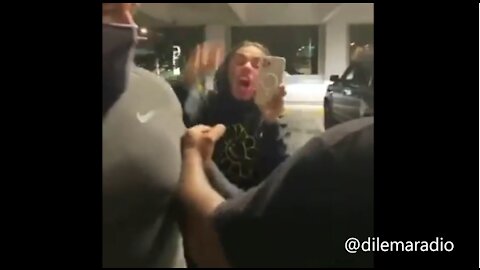 6ix9ine confrontation with Meek Mill in a parking lot