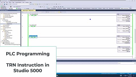 PLC Programming TRN Instruction in Studio 5000 | Truncate