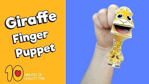 Giraffe Finger Puppet - Animal Activity for Kids