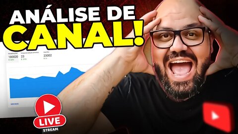 [🔶ANÁLISE DE CANAL AO VIVO] RESPONDENDO SUAS DÚVIDAS E TE AJUDANDO A CRESCER NO YOUTUBE!