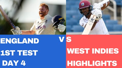 Highlights | West Indies v England | Bairstow Fights Back After Roach Beauties | 1st Apex Test Day 4