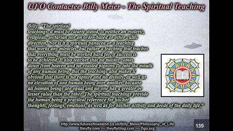 Billy Meier UFO Contact Reports - Spiritual Teaching Teaching of Truth Teaching of Creation energy