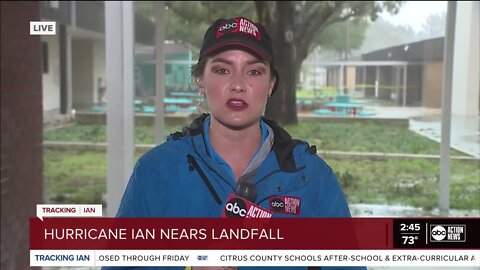 Mary O'Connell in Sarasota County | Reporter Mary O'Connell updates as Hurricane Ian nears landfall.