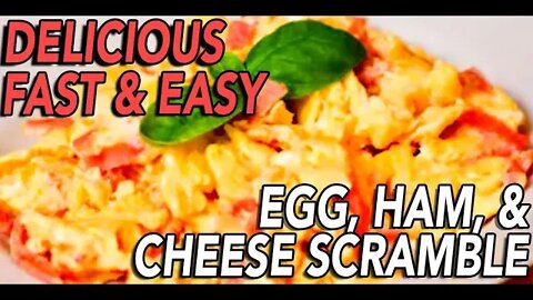 HOW TO MAKE A GREAT EGG HAM & CHEESE SCRAMBLE IN 5 MINUTES | Kitchen Bravo