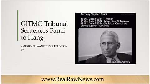 GITMO Tribunal Sentences Anthony Fauci to Hang on 4-26-22