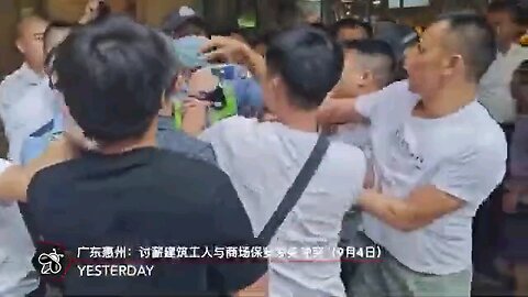 September 4, Huizhou, Guangdong: clashes between construction workers seeking wages and security gua