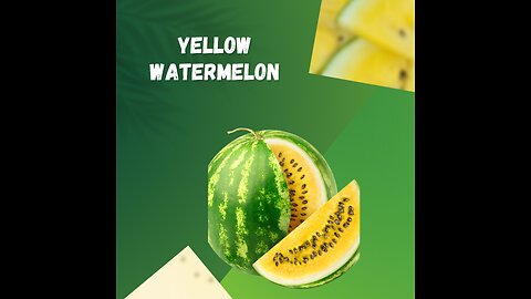 Sweet yellow watermelon