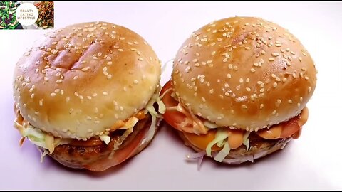 CHICKEN CHEESE KABAB BURGER