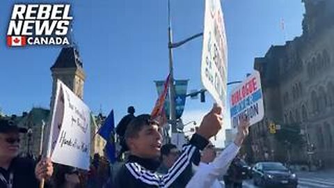 Chants of "leave our kids alone" at Parliament Hill in Ottawa for the '1 Million March 4 Children'