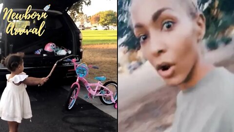 Amina Buddafly & Daughters Try To Remove Spider From Their Bike! 🕷