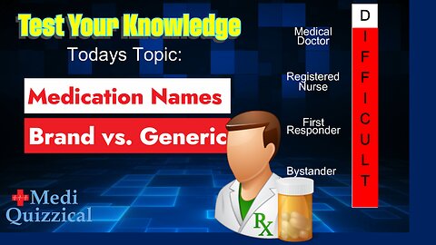 Medical Quiz, Drug Names - Brand v. Generic