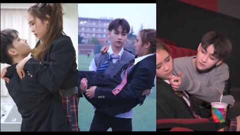 ep - 2 popular guy in the school want her to be his fake girlfriend 😮, but they fell in love 😍