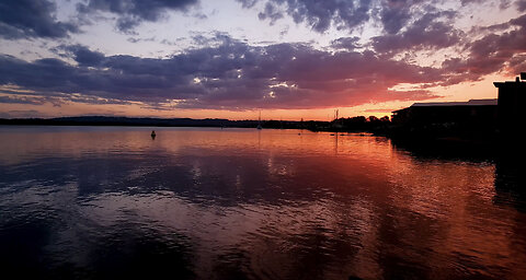 Very beautiful scene sunset and water Awesone view.