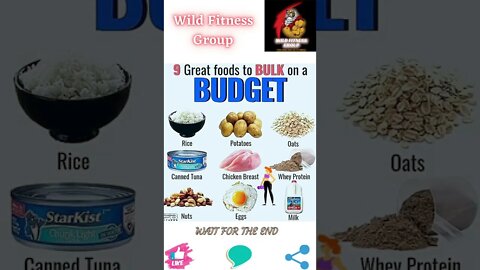 🔥9 great foods to bulk on a budget🔥#shorts🔥#wildfitnessgroup🔥2 August 2022🔥