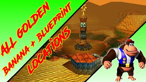 Donkey Kong 64 - Angry Aztec - Chunky Kong Golden Banana + Blueprint (Kasplat) Locations