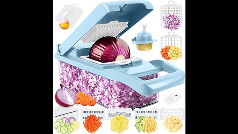 "Vegetable Chopper, Pro Onion Chopper, Multifunctional 13 in 1 Food Chopper, Home appliances