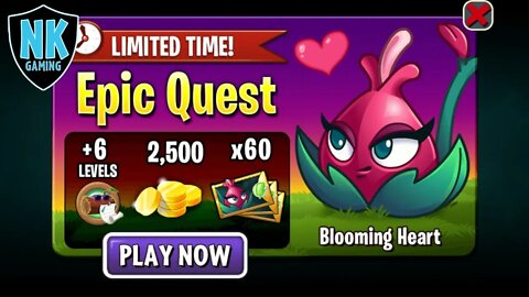 PvZ 2 - Epic Quest: Blooming Heart - Level 1 Plants