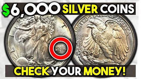 SUPER RARE SILVER COINS WORTH A LOT OF MONEY!! WALKING LIBERTY HALF DOLLAR VALUES