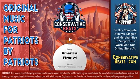 Conservative Beats - Album: All Country All America - Single: America First