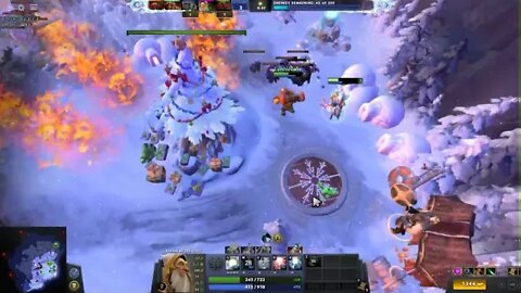 Dota 2 Frosthaven hold the game with 3 players till round 6!!!