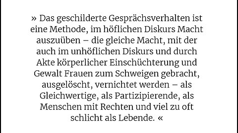 18.11.2022 Mansplaining, Machtsplaining.... Was macht das mit unserer Gesellschaft - Teil 2