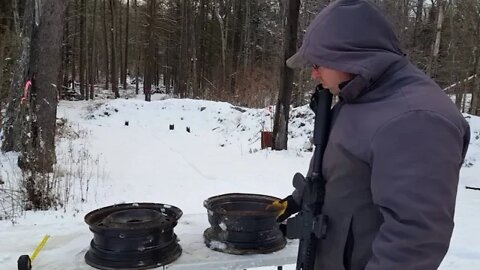 AR-15 Steel Rim Penetration at 200 yards with Tula Ammo