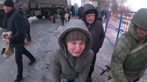 The Russian army delivered about 8 tons of humanitarian aid to Balakleya Kharkov region