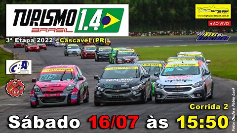 TURISMO 1.4 BR | Corrida 2 | 3ª Etapa 2022 - Cascavel (PR) | Ao Vivo