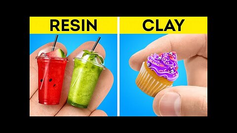 EPOXY RESIN vs POLYMER CLAY || Awesome DIY Jewelry and Cute Crafts