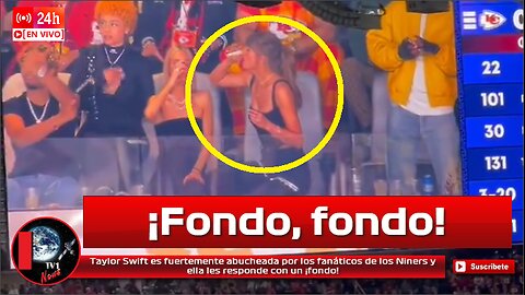 Taylor Swift es fuertemente abucheada por fanáticos de los Niners y ella les responde con un ¡fondo!