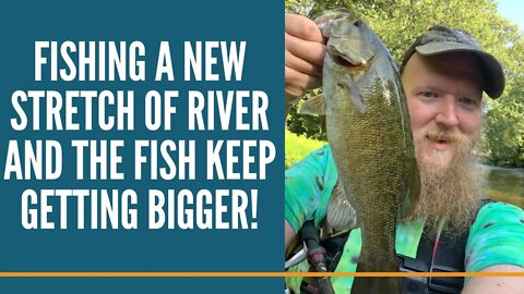 Fishing A New Stretch Of River And The Fish Keep Getting Bigger / Michigan Smallmouth Bass Fishing