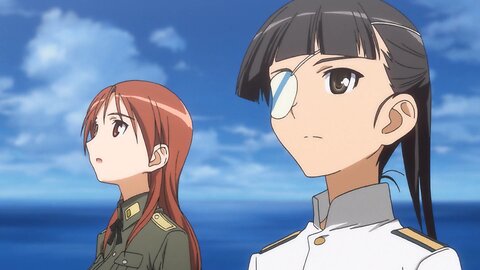 Strike Witches - Lynette and Yoshika training