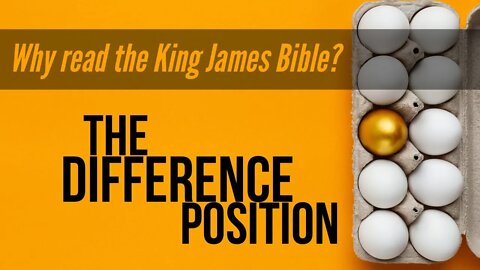 Trailer video for new series: The Difference Position - This week in the Word