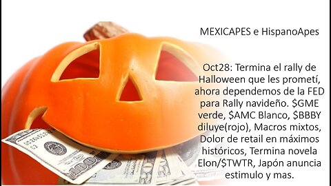 Oct28:Termina rally Halloween prometido,depende de FED Rally navideño.BBBY diluye,Japón estimula y +