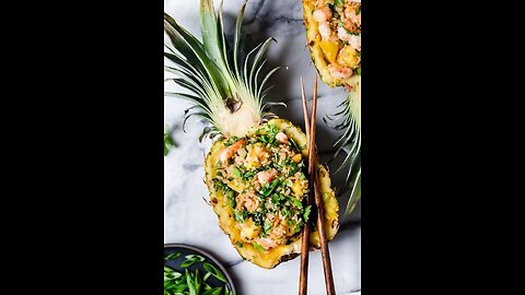 Piña Frita con Camarones y Arroz! 🍍🤩🤩🤩🤤🤤😍