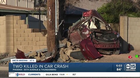 Two juveniles killed in multi car crash near 35th Avenue and Thunderbird