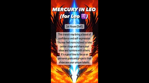 MERCURY in LEO for LEO ♌️ (1st house) #leo #selfmastery #astrology #tarotary