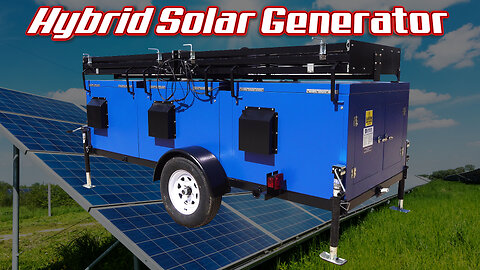 Hybrid Solar Generator - (6) 300W Panels, (26) 40aH Batteries - Backup Diesel Generator