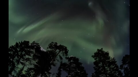 One night in Finnish Lapland with northern lights