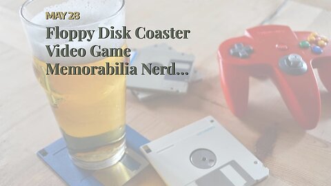 Floppy Disk Coaster Video Game Memorabilia Nerd Office Set of 6 Floppy Disk Decor Computer Geek...